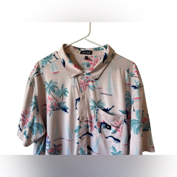 Bad Birdie Golf Polo Shirt X Large Performance Dolphins Sailboats Lighthouse - Picture 3 of 11